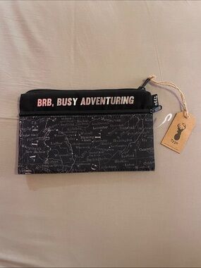BRB, Busy Adventuring Black Pencil Pouch